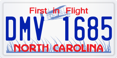 NC license plate DMV1685