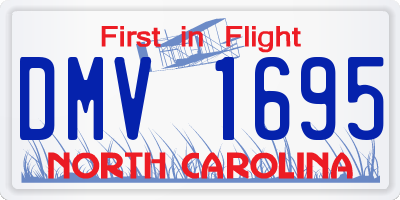 NC license plate DMV1695
