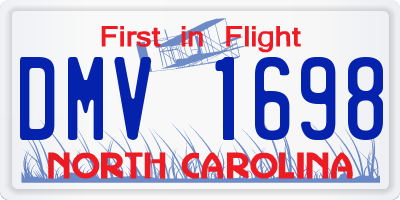 NC license plate DMV1698