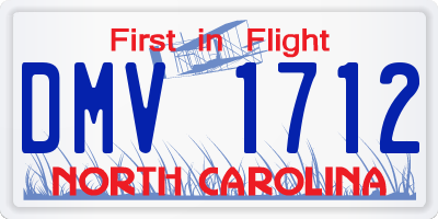 NC license plate DMV1712