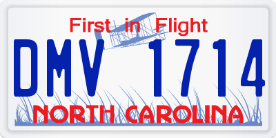 NC license plate DMV1714