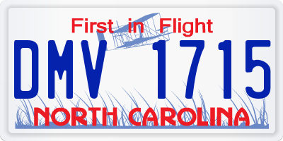 NC license plate DMV1715