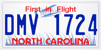 NC license plate DMV1724