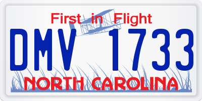 NC license plate DMV1733