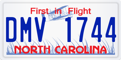 NC license plate DMV1744