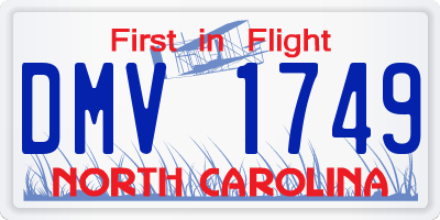 NC license plate DMV1749