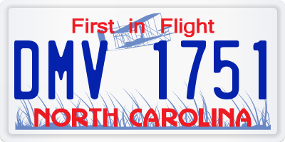NC license plate DMV1751