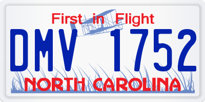 NC license plate DMV1752
