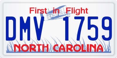 NC license plate DMV1759