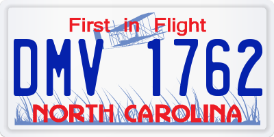NC license plate DMV1762
