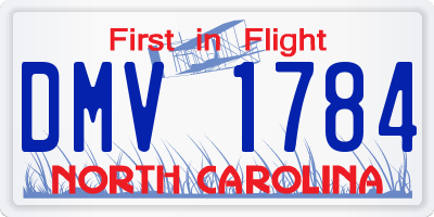 NC license plate DMV1784