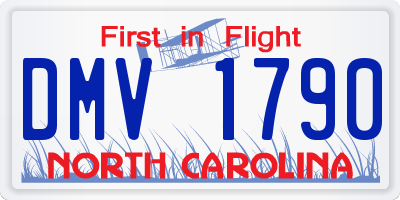 NC license plate DMV1790