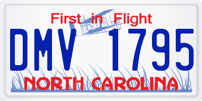 NC license plate DMV1795