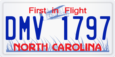 NC license plate DMV1797