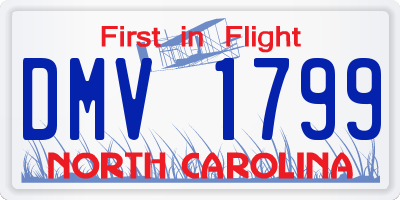 NC license plate DMV1799