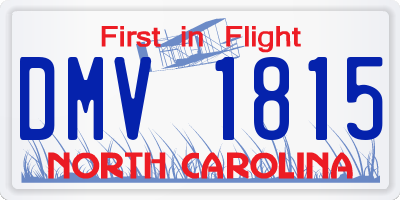 NC license plate DMV1815