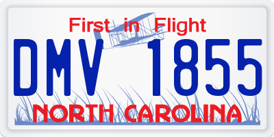 NC license plate DMV1855