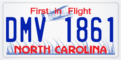 NC license plate DMV1861