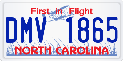 NC license plate DMV1865