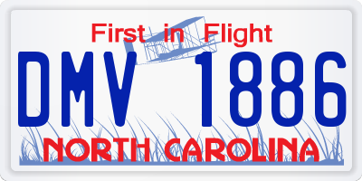 NC license plate DMV1886