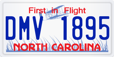 NC license plate DMV1895