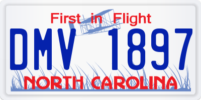NC license plate DMV1897