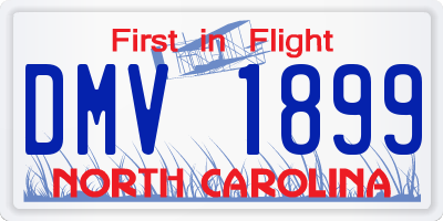 NC license plate DMV1899