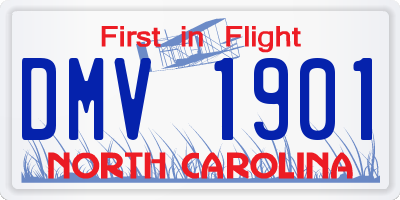 NC license plate DMV1901