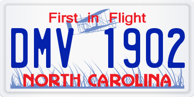 NC license plate DMV1902