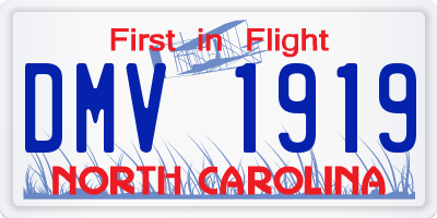 NC license plate DMV1919