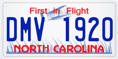 NC license plate DMV1920