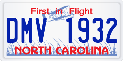 NC license plate DMV1932