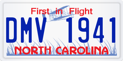 NC license plate DMV1941