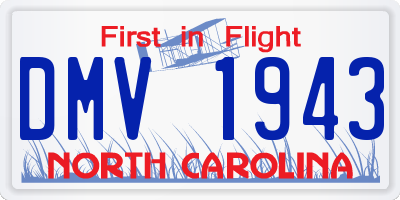 NC license plate DMV1943