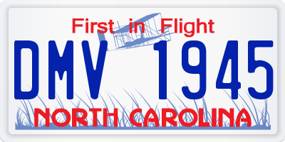 NC license plate DMV1945
