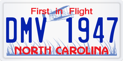 NC license plate DMV1947