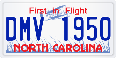 NC license plate DMV1950