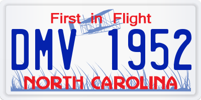NC license plate DMV1952