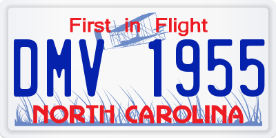 NC license plate DMV1955