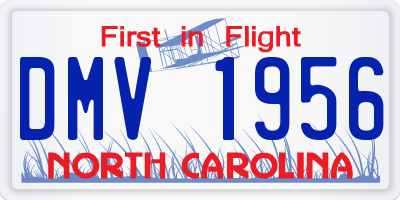 NC license plate DMV1956