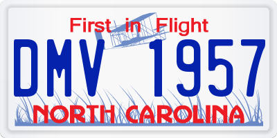 NC license plate DMV1957
