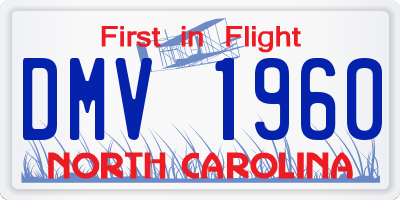 NC license plate DMV1960