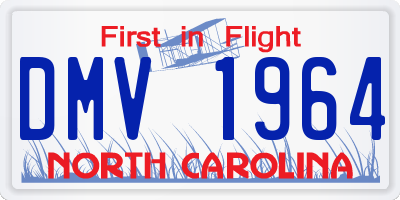 NC license plate DMV1964