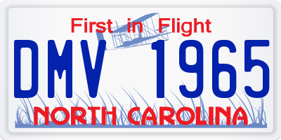 NC license plate DMV1965