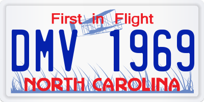 NC license plate DMV1969