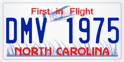 NC license plate DMV1975