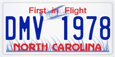 NC license plate DMV1978