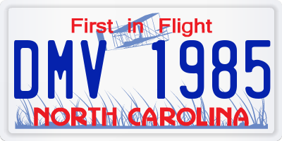NC license plate DMV1985