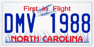 NC license plate DMV1988