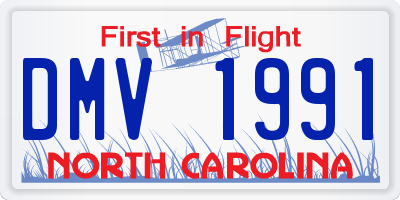 NC license plate DMV1991